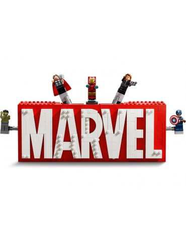LEGO Marvel - MARVEL logotipas ir minifigūrėlės
