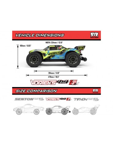 Arrma 1/10 Vortex 223S BLX 1:10 4WD RTR DSC Teal