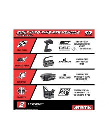 Arrma 1/10 Vortex 223S BLX 1:10 4WD RTR DSC Teal