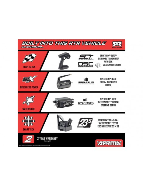 Arrma 1/10 Vortex 223S BLX 1:10 4WD RTR DSC Teal
