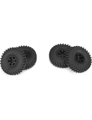 1/24 Maxxis Trepador F/R 1.0" Tires MTD 7mm Black Holcomb (4)