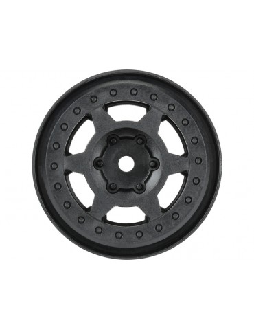Pro-Line 1/10 Holcomb F/R 1.55" 12mm Crawler Bead-Loc Wheels (2) Black