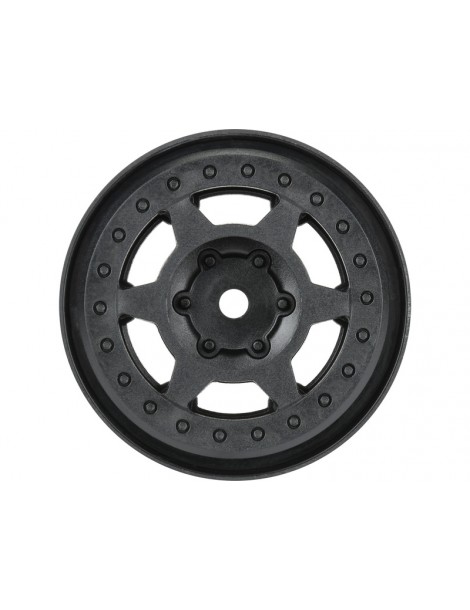 Pro-Line 1/10 Holcomb F/R 1.55" 12mm Crawler Bead-Loc Wheels (2) Black