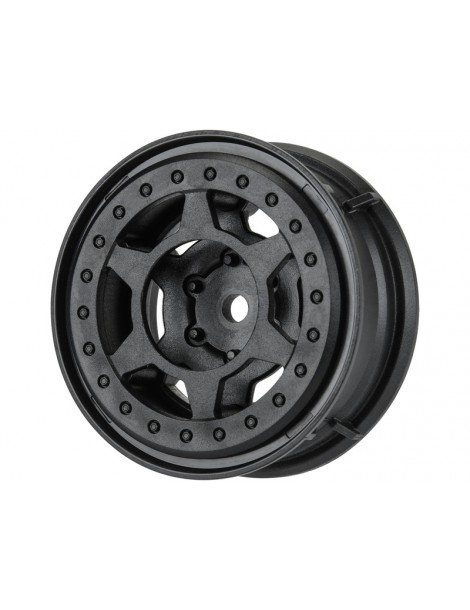 Pro-Line 1/10 Holcomb F/R 1.55" 12mm Crawler Bead-Loc Wheels (2) Black