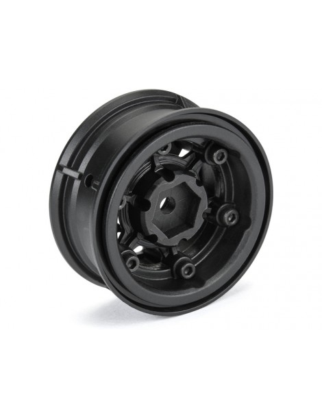 Pro-Line 1/10 Holcomb F/R 1.55" 12mm Crawler Bead-Loc Wheels (2) Black