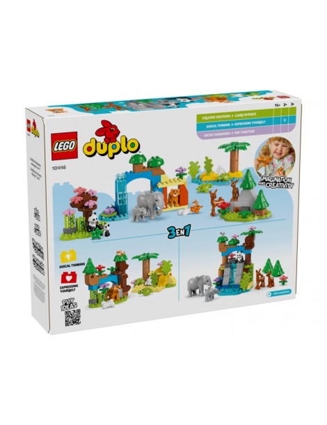 LEGO DUPLO - Laukinių gyvūnų šeimos „trys viename“