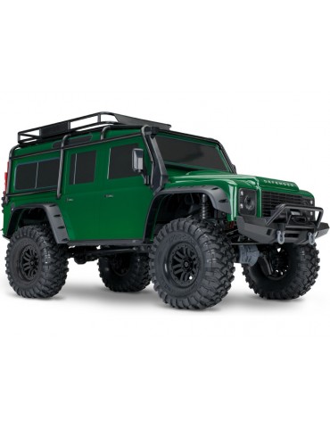 Traxxas TRX-4 RC kopimo modelis su žaliu Defender Clipless kėbulu 1:10 mastelio