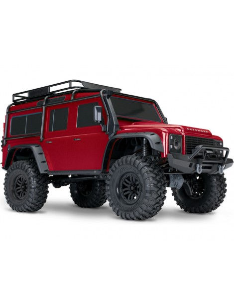 Traxxas TRX-4 Defender 1:10 RC kopimo modelis raudonas su Clipless kėbulu