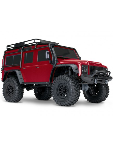 Traxxas TRX-4 Defender 1:10 RC kopimo modelis raudonas su Clipless kėbulu