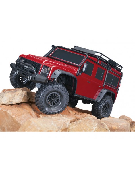 Traxxas TRX-4 Defender 1:10 RC kopimo modelis raudonas su Clipless kėbulu
