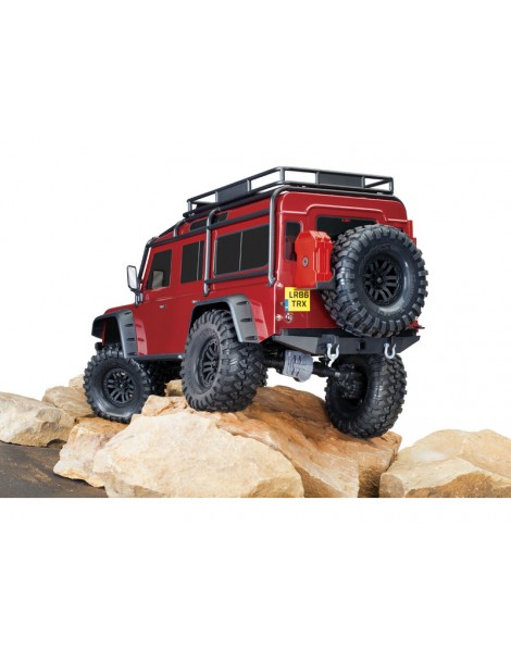 Traxxas TRX-4 Defender 1:10 RC kopimo modelis raudonas su Clipless kėbulu