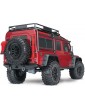 Traxxas TRX-4 Defender 1:10 RC kopimo modelis raudonas su Clipless kėbulu