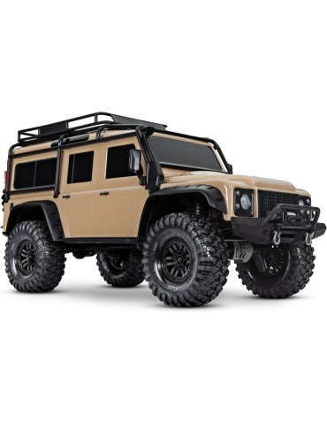 Traxxas TRX-4 Defender 1:10 RC modelis smėlio spalvos su Clipless kėbulu