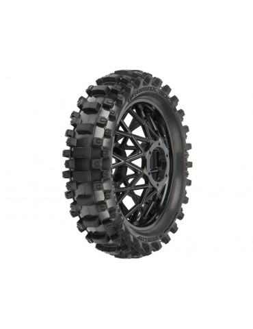 Dunlop Geomax MX33 V2 Bead CR4 Rear Tire MTD Bullyspoke Black: Promoto-MX