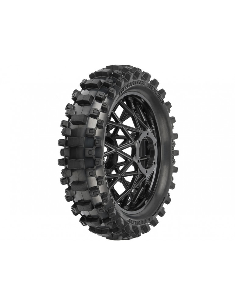 Dunlop Geomax MX33 V2 Bead CR4 Rear Tire MTD Bullyspoke Black: Promoto-MX