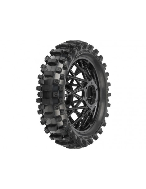Dunlop Geomax MX33 V2 Bead CR4 Rear Tire MTD Bullyspoke Black: Promoto-MX