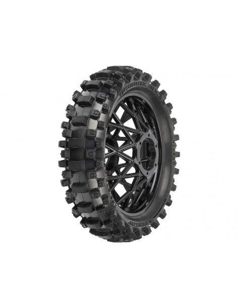 Dunlop Geomax MX33 V2 Bead CR4 Rear Tire MTD Bullyspoke Black: Promoto-MX