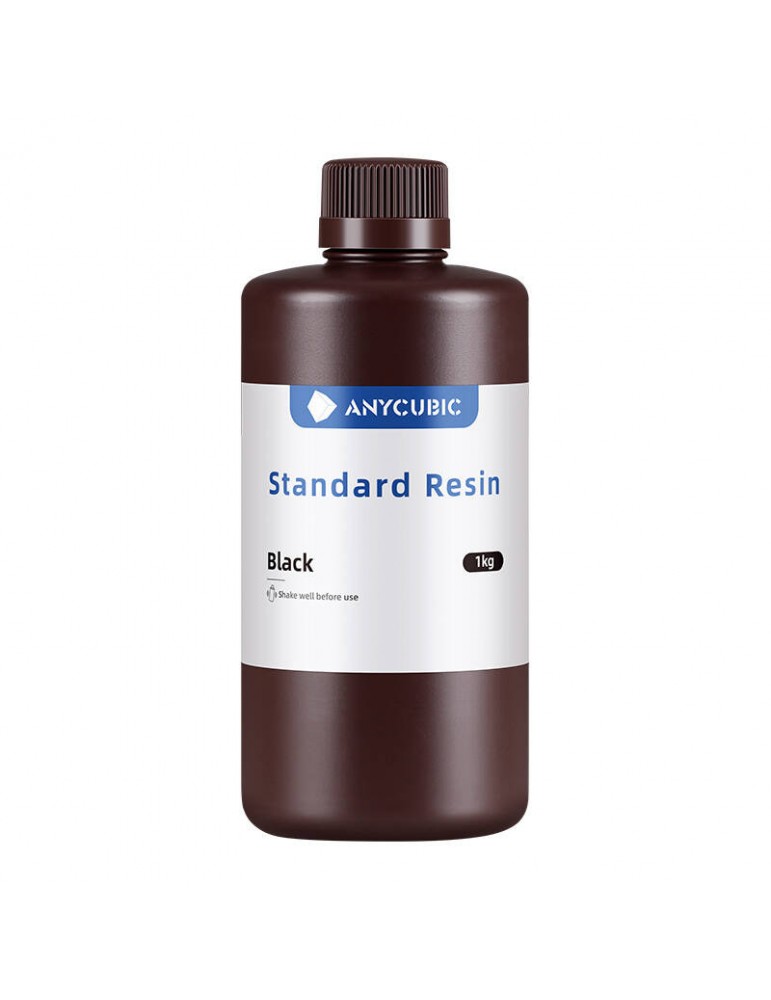 Derva 3D spausdinimui AnyCubic Standard Resin Juoda 1kg – CyborgShop