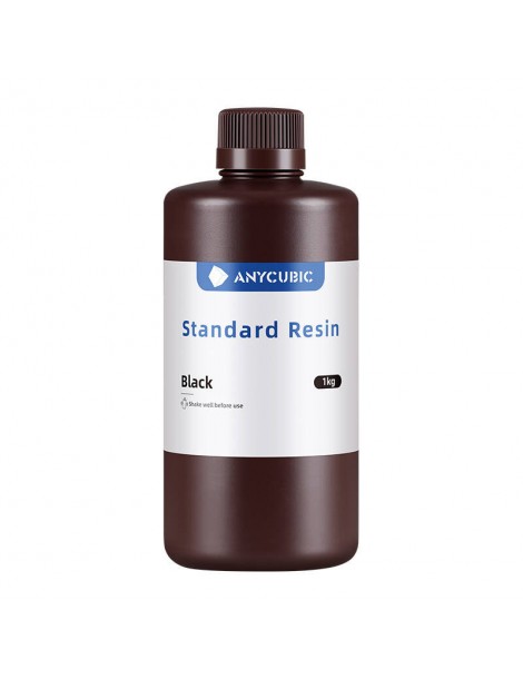 Derva 3D spausdinimui AnyCubic Standard Resin Juoda 1kg – CyborgShop