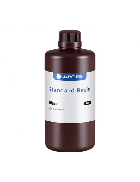 Derva 3D spausdinimui AnyCubic Standard Resin Juoda 1kg – CyborgShop