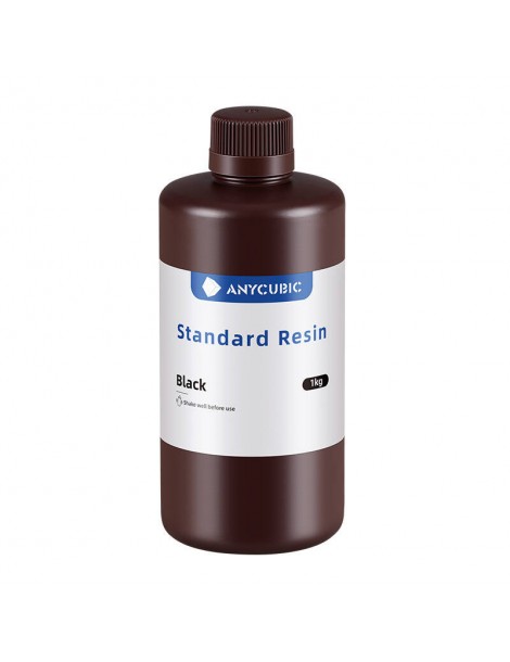 Derva 3D spausdinimui AnyCubic Standard Resin Juoda 1kg – CyborgShop
