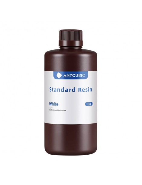 Derva 3D spausdinimui AnyCubic Standard Resin Balta 1kg – CyborgShop