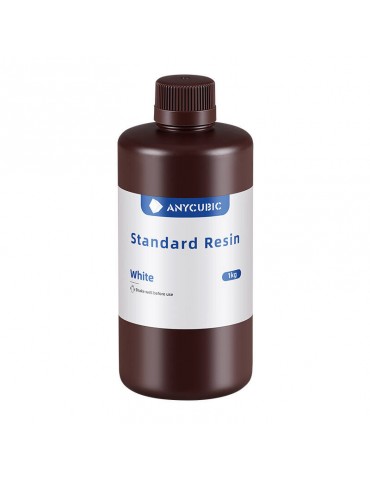 Derva 3D spausdinimui AnyCubic Standard Resin Balta 1kg – CyborgShop