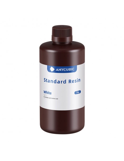 Derva 3D spausdinimui AnyCubic Standard Resin Balta 1kg – CyborgShop