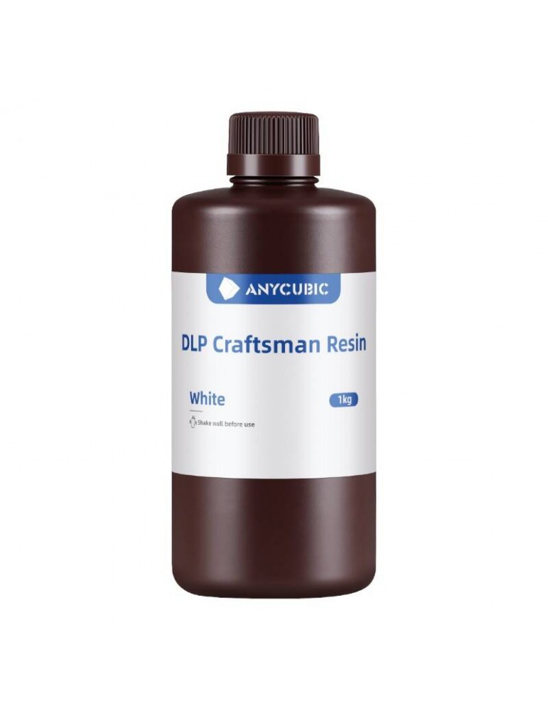 Derva 3D spausdinimui AnyCubic DLP Craftsman Resin Balta 1kg – CyborgShop