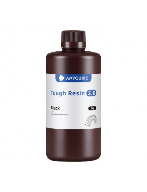 Derva 3D spausdinimui AnyCubic Tough Resin 2.0 Juoda 1kg – CyborgShop