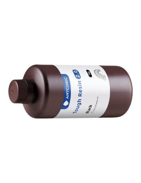 Derva 3D spausdinimui AnyCubic Tough Resin 2.0 Juoda 1kg – CyborgShop