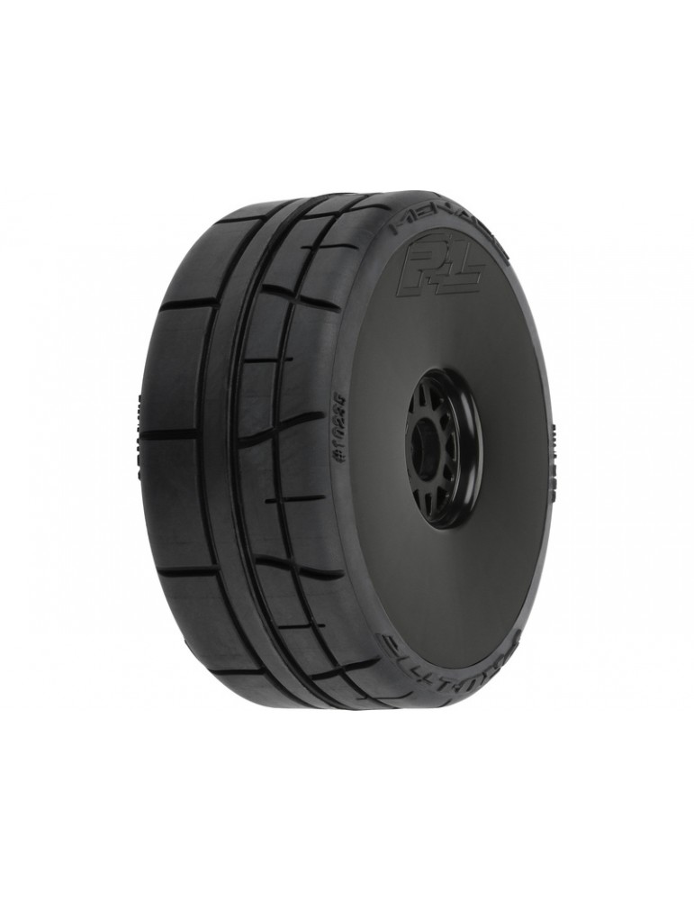 Pro-Line Menace HP BELTED Speed Run 1:8 Tires Mounted on Mach 10 Black 17mm Wheels (2)