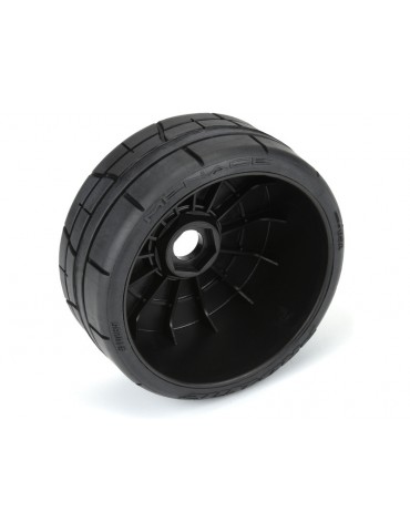 Pro-Line Menace HP BELTED Speed Run 1:8 Tires Mounted on Mach 10 Black 17mm Wheels (2)