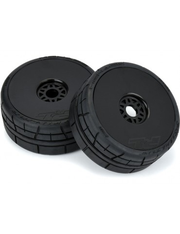 Pro-Line Menace HP BELTED Speed Run 1:8 Tires Mounted on Mach 10 Black 17mm Wheels (2)
