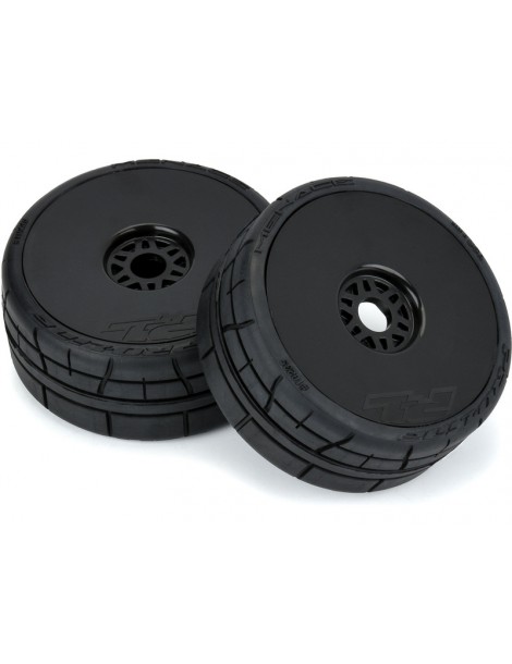 Pro-Line Menace HP BELTED Speed Run 1:8 Tires Mounted on Mach 10 Black 17mm Wheels (2)
