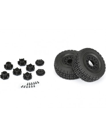 Pro-Line Wheels and Tires 2.2/3.0", Mirage TT tires, Black Raid Wheels (2)