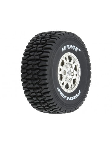 Pro-Line 1/16 Mirage TT F/R Tires MTD 12mm Silver Impulse (4): Mojave Grom