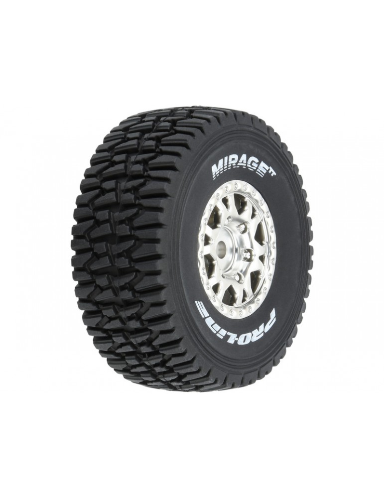 Pro-Line 1/16 Mirage TT F/R Tires MTD 12mm Silver Impulse (4): Mojave Grom