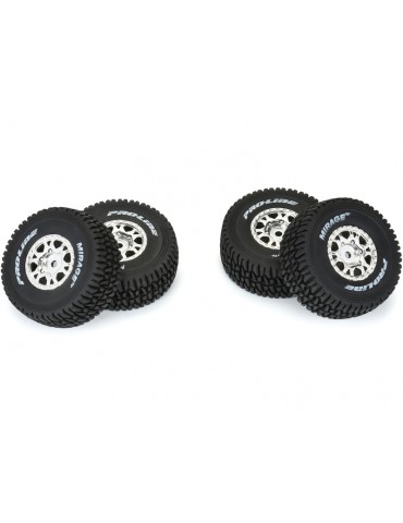 Pro-Line 1/16 Mirage TT F/R Tires MTD 12mm Silver Impulse (4): Mojave Grom