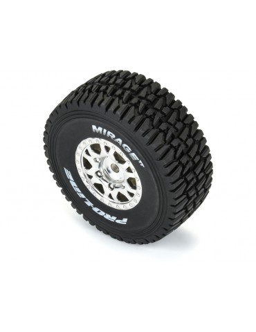Pro-Line 1/16 Mirage TT F/R Tires MTD 12mm Silver Impulse (4): Mojave Grom