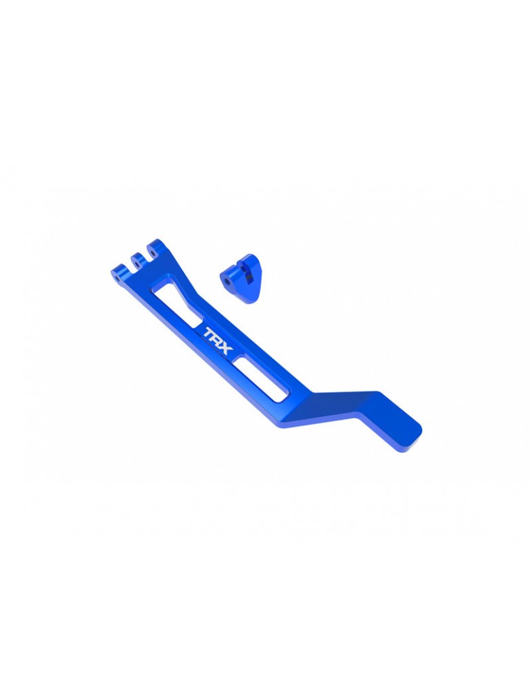 Traxxas Battery hold-down, hold-down post, aluminum (blue)