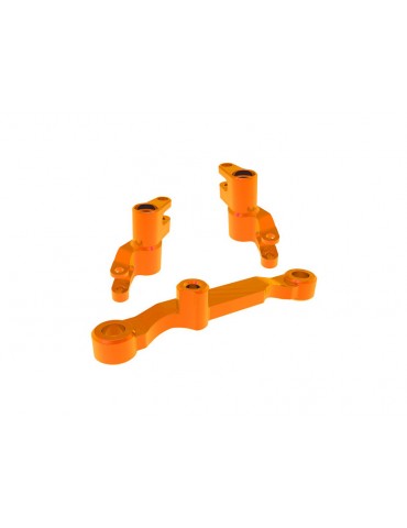 Traxxas Steering bellcranks, draglink, aluminum (orange)