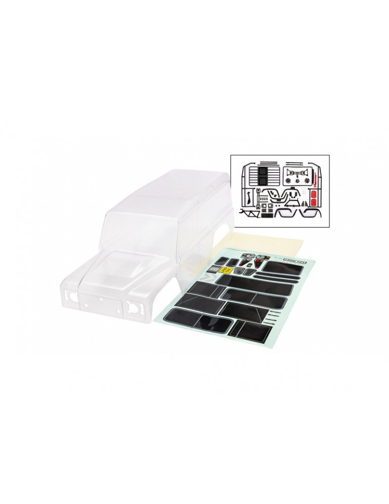 Traxxas Body, Land Rover Defender, complete (clear)