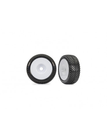 Traxxas Tires & wheels, 3.0" white wheels, Response Pro tires (2)