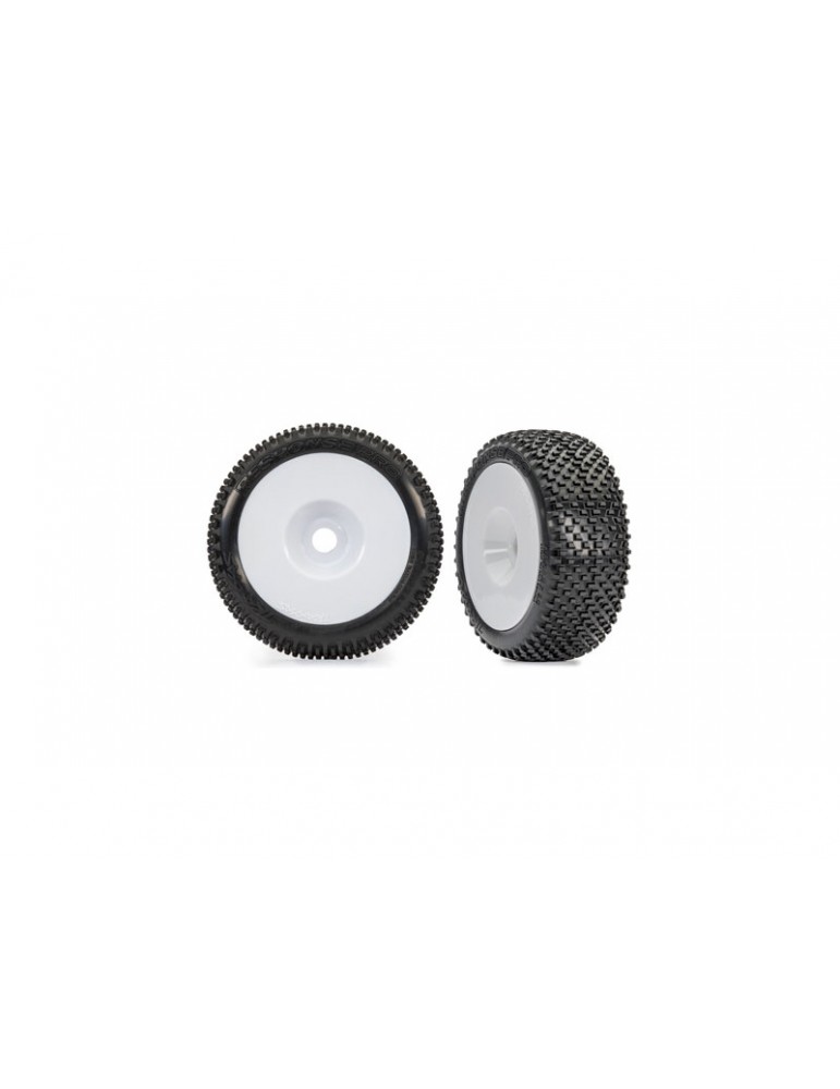 Traxxas Tires & wheels, 3.0" white wheels, Response Pro tires (2)