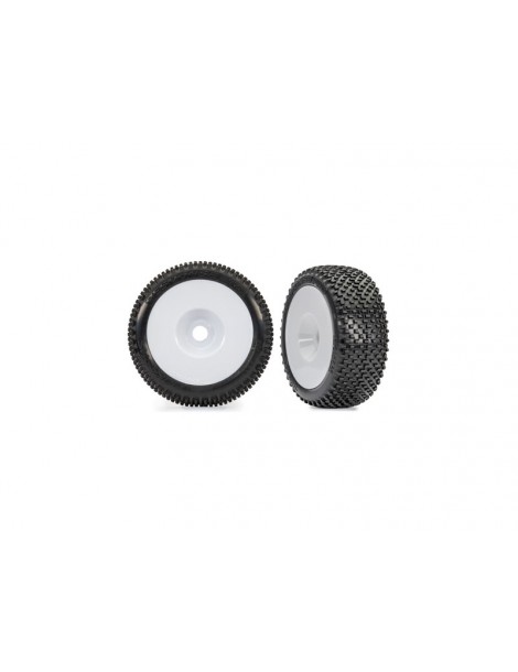 Traxxas Tires & wheels, 3.0" white wheels, Response Pro tires (2)