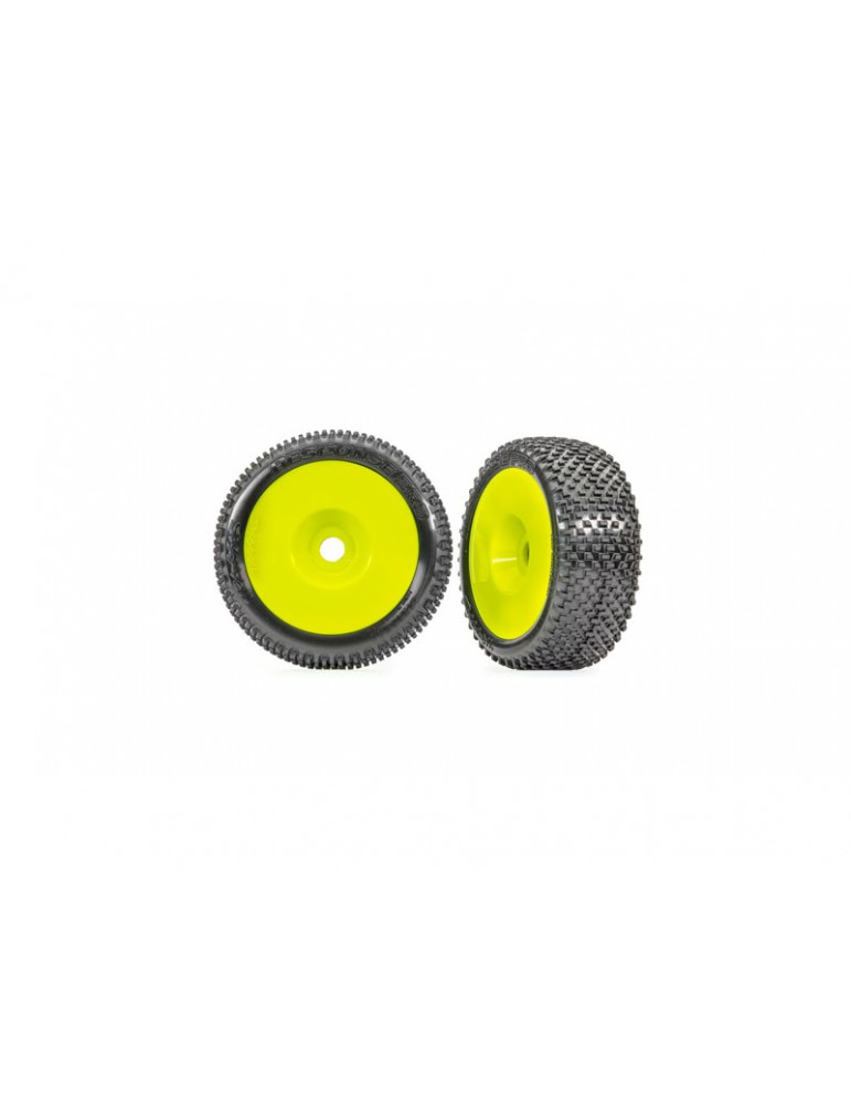 Traxxas Tires & wheels, 3.0" yellow wheels, Response Pro tires (2)
