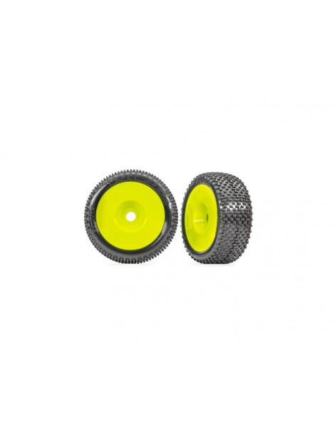 Traxxas Tires & wheels, 3.0" yellow wheels, Response Pro tires (2)