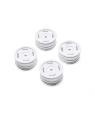 Axial 1.0 Bronco Heritage Wheels, White: SCX24