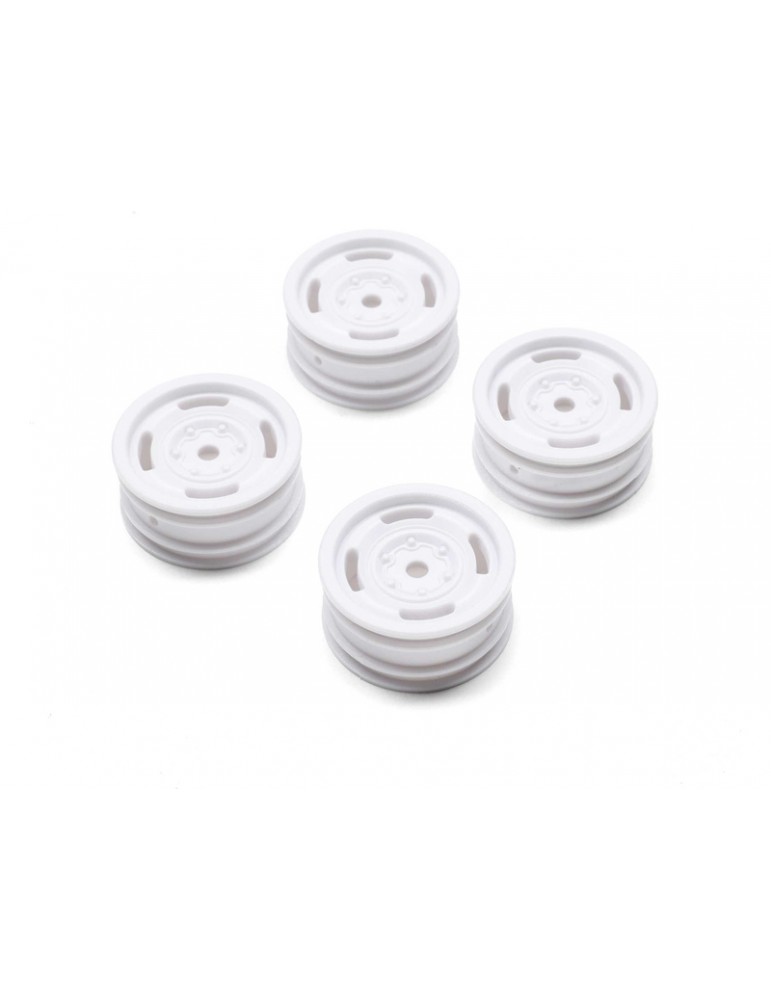 Axial 1.0 Bronco Heritage Wheels, White: SCX24